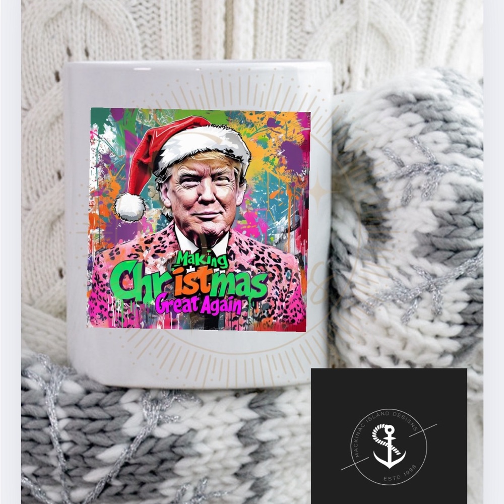 Making Christmas Merry Again Trump Mug 11 oz NEW